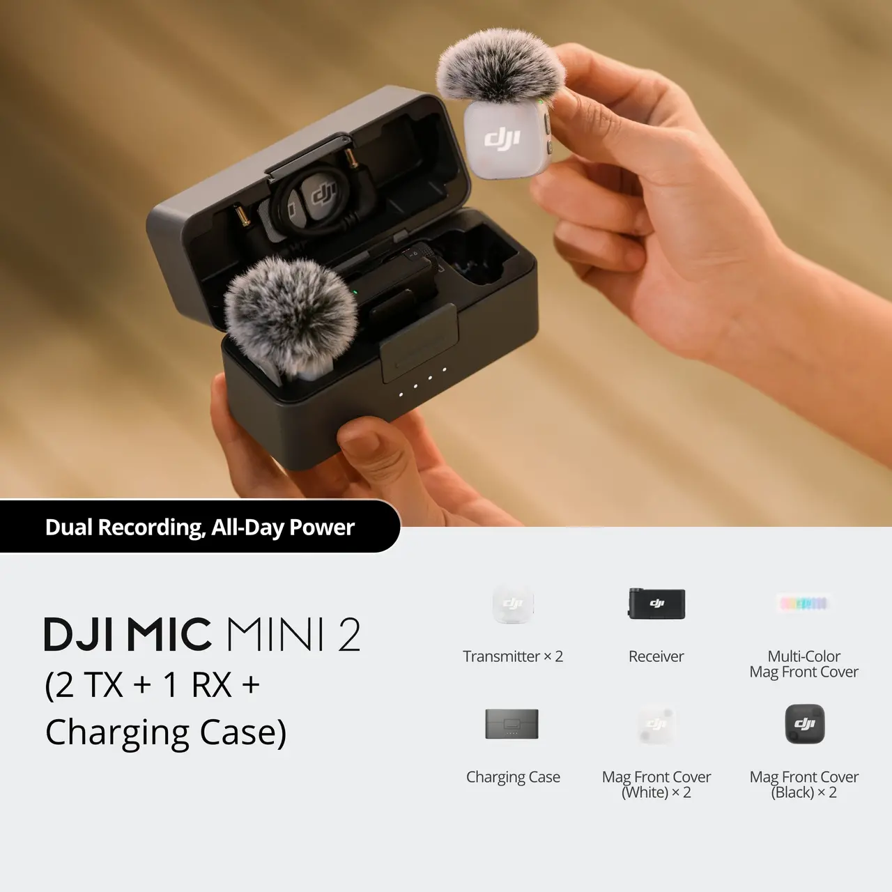 41b8e535802fcf56f5ecb687f87baab6@ultra DJI Mic Mini 2 (2 TX + 1 RX + Charging Case) - Image 1